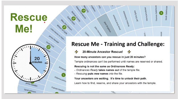 Rescue Me 20-minute ancestor activity overview